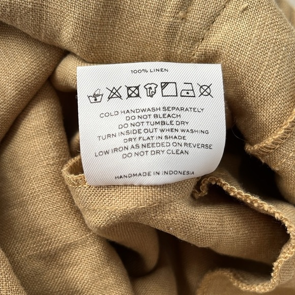 Faithfull The Brand Messina Pants 100% Linen Wide Leg Trousers Women’s M / USA 6 - Picture 13 of 13